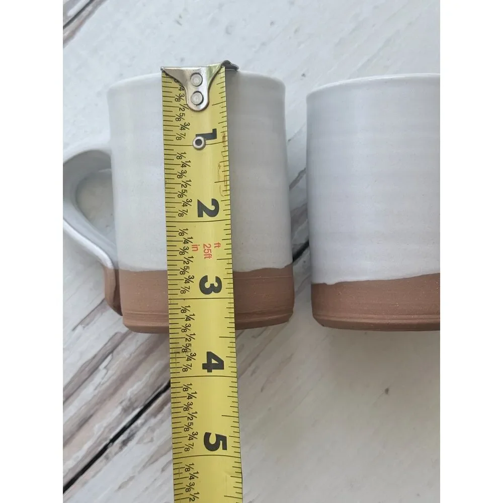 Pottery Handmade 8 oz Stoneware Espresso Mugs Set of 2